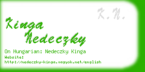 kinga nedeczky business card